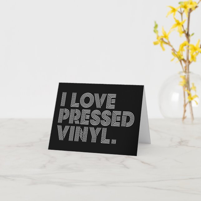 Cartão Adoro Vinil Pressionado (Flor Amarela)