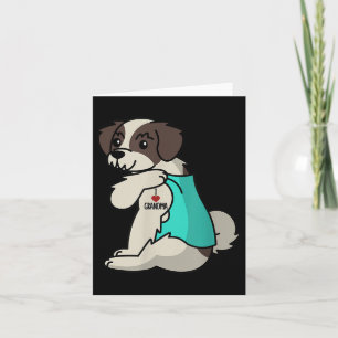 Cartão Adoro vovó Tattoo Shih Tzu Grandmân Dog