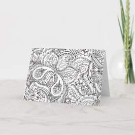 Cartão Adult Coloring Butterfly Greeting Card DIY
