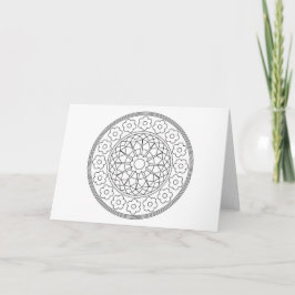 Cartão Adult Coloring Flower Note Card with Envelope