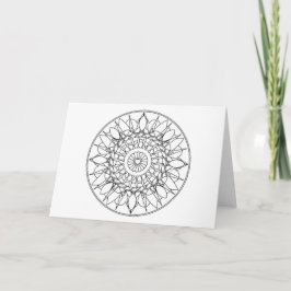 Cartão Adult Coloring Mandala Note Card with Envelope