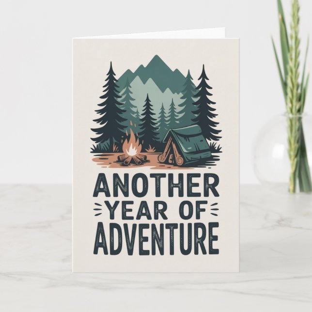 Cartão Adventure Outdoor Birthday Card for men (Frente)