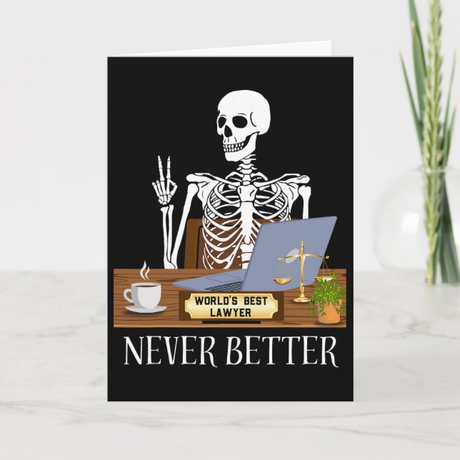 Cartão Advogado Engraçado Halloween  (Frente)
