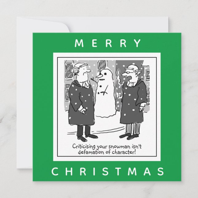 Cartão Advogados Defamados do Caráter Snowman (Frente)