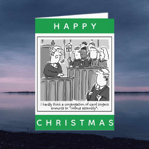 Cartão Advogados Legais Courtroon Cartoon Feliz Natal