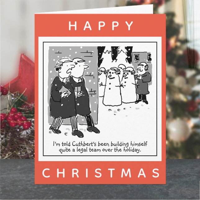 Cartão Advogados Legais E Cartografia De Snowmen No Natal (Criador carregado)