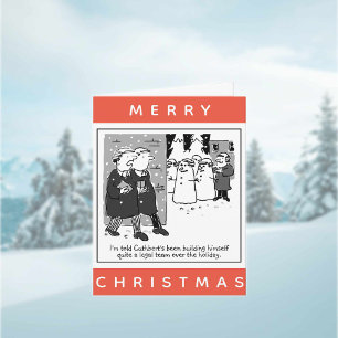 Cartão Advogados Legais E Cartografia De Snowmen No Natal
