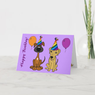 Cartão AE- Cute Puppy Dogs Birthday Card