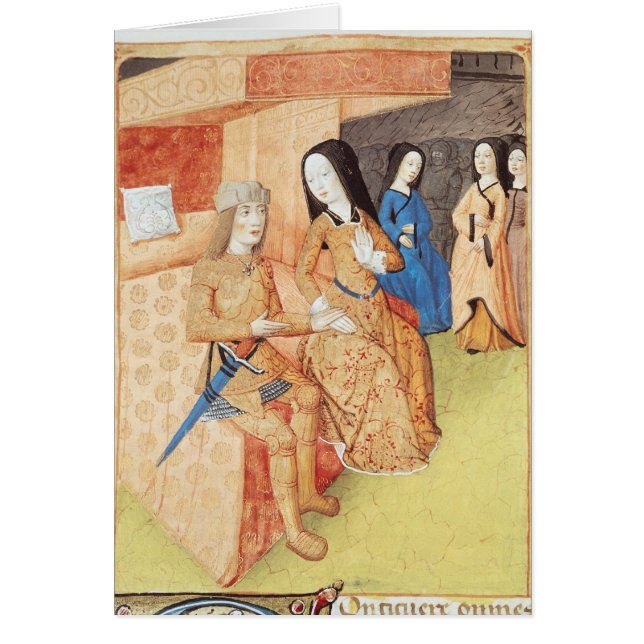 Cartão Aeneas e Dido, dos trabalhos de Virgil (Frente)