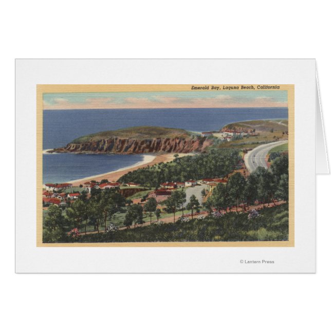Cartão Aéreo da Baía de Emerald (Frente Horizontal)