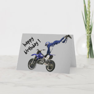 Cartão aerial motocross birthday