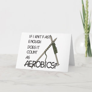Cartão Aeróbios de tricô