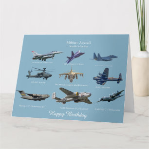 Cartão Aeronaves militares dos EUA e do Reino Unido