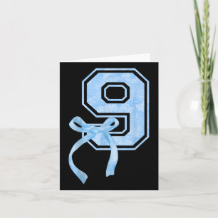 Cartão Aesthet de Noite Arco Azul Coquette de 9 Anos