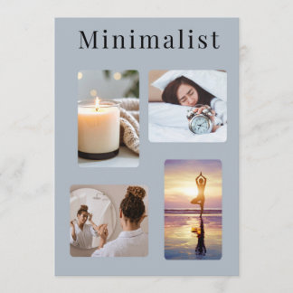 Cartão Aesthetic Minimalist Photo Collage Room Decor Card