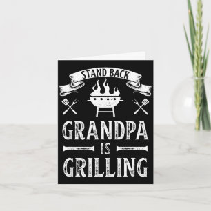 Cartão Afastem-se vovô está grelhando churrasco barbecue