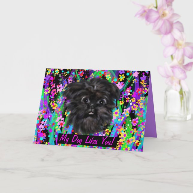 CARTÃO AFFENPINSCHER (Orquídea)