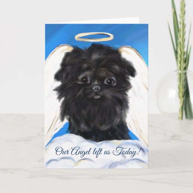 Cartão Affenpinscher ANJO (Frente)
