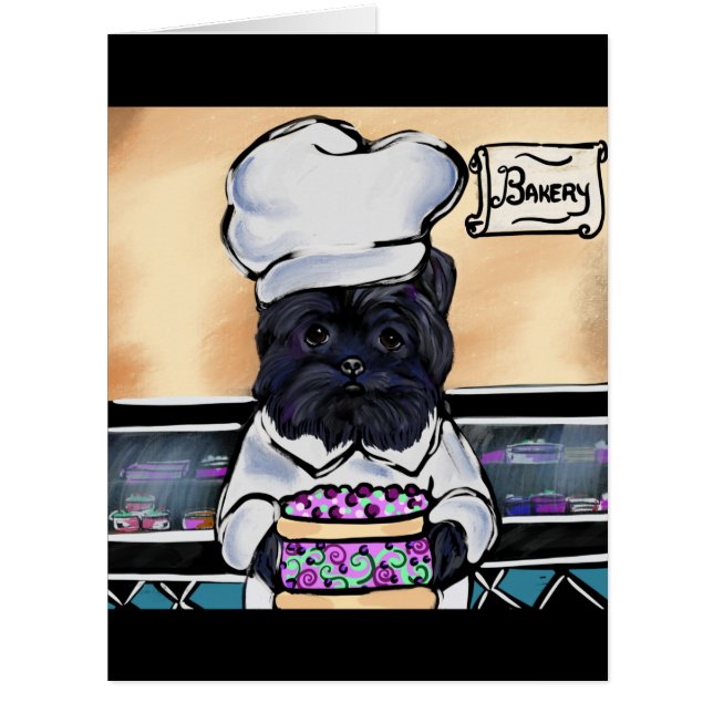 Cartão Affenpinscher Chef (Frente)
