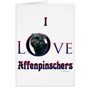 Cartão Affenpinscher I Love