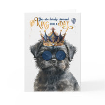 Affenpinscher King para um Dia de Aniversário Engr