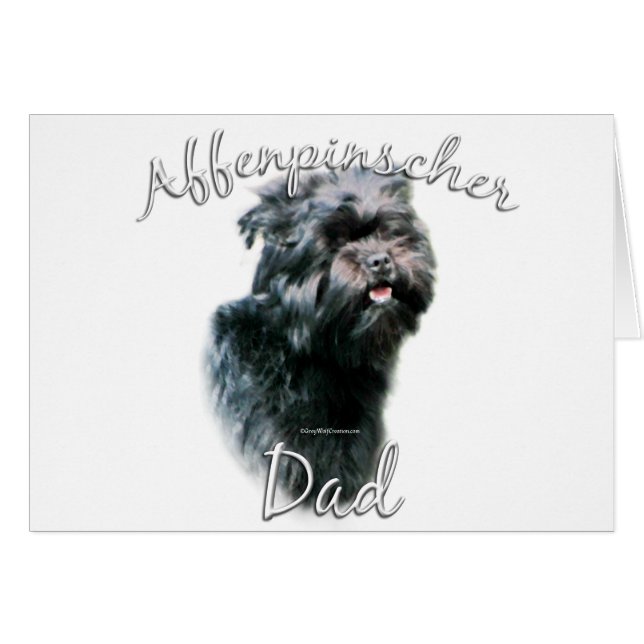 Cartão Affenpinscher Pai 2 (Frente Horizontal)