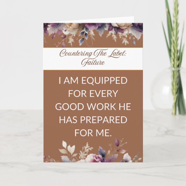 Cartão Affirmation card mental wellness for her - Beige (Frente)