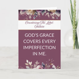 Cartão Affirmation card mental wellness for her - Floral