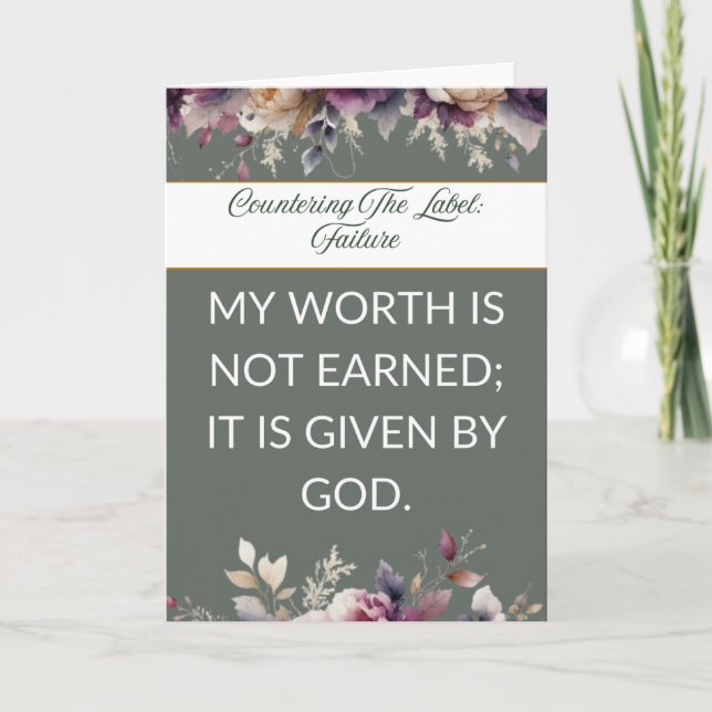 Cartão Affirmation card mental wellness for her - Joy (Frente)