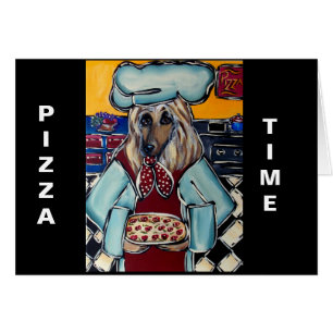 CARTÃO AFGHAN HOUND CHEF