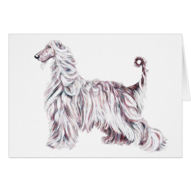 Cartão Afghan Hound Elegance (Frente Horizontal)