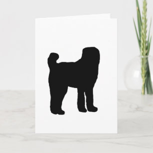 Cartão afghan shepherd silhouette
