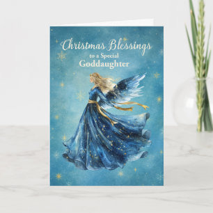 Cartão Afilhada Bênçãos de Natal Anjo da Luz