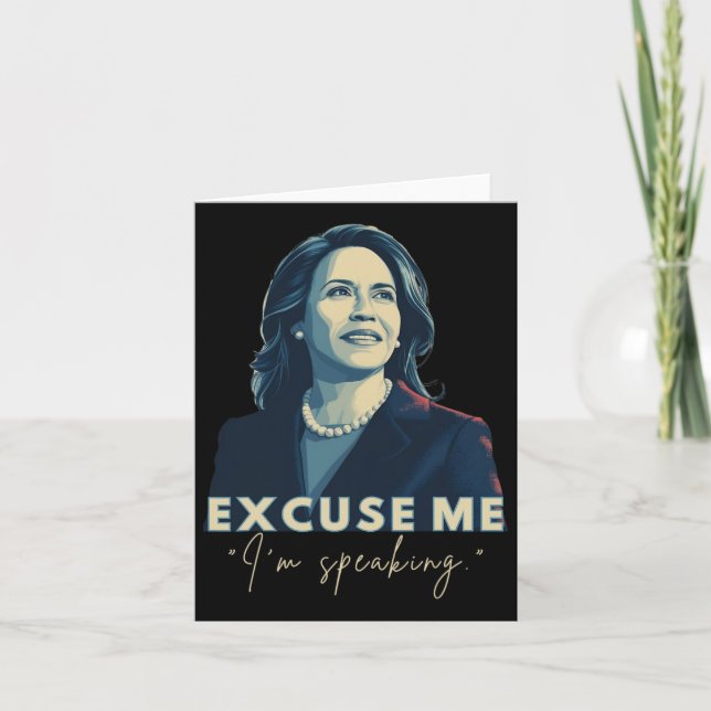 Cartão Afirmando Harris 2024 Kamala Harris Para President (Frente)