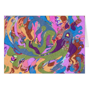 Cartão "Afogamento" Abstrato Art