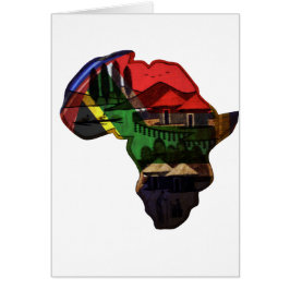 Cartão África Adorável cores tradicionais