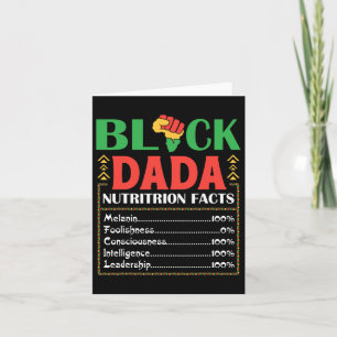 Cartão África Black Dada Nutrição Fato Melanina Conscient