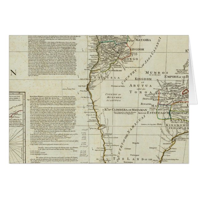 Cartão África, com todos os seus estados, reinos (Frente Horizontal)