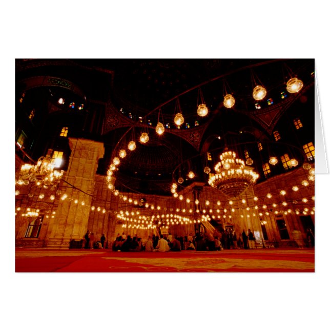 Cartão África, Egito, Cairo, Mesquita Muhammad Ali, A (Frente Horizontal)