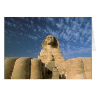Cartão África, Egito, Cairo, Planalto de Giza. Esfinge