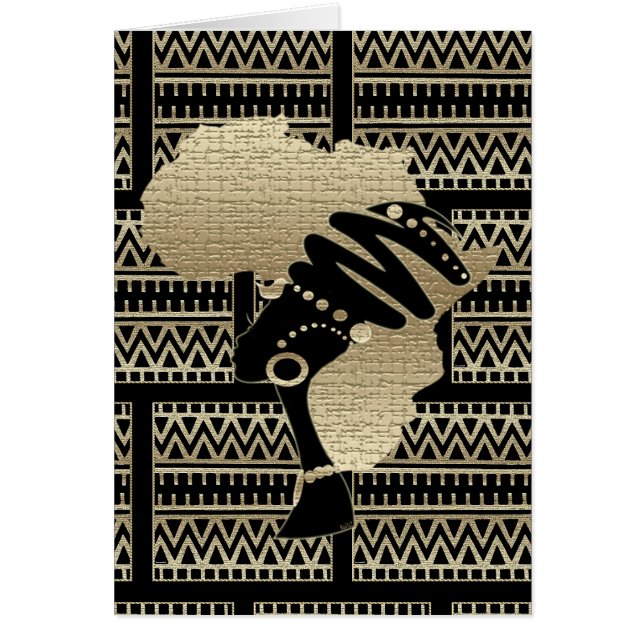 Cartão África em Ouro – Patrimônio Afrocentrico  (Frente)