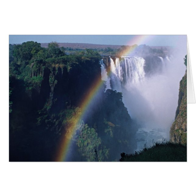 Cartão África, Zimbabué. Victoria Falls (Frente Horizontal)