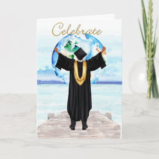 Cartão African American Boy's Graduation Card
