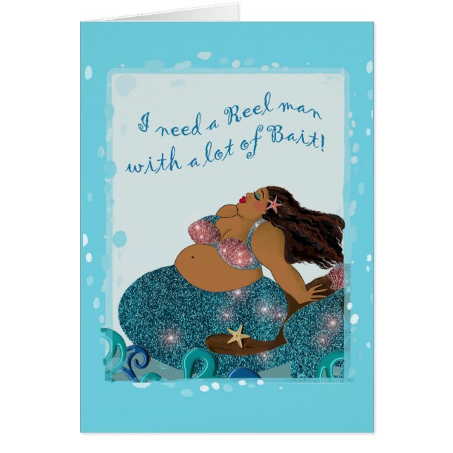 Cartão "African American Diva Mermaid" (Frente)