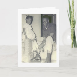 Cartão African-American Father and Daughter Birthday Card