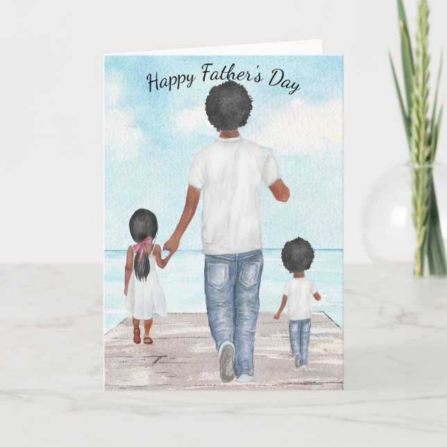 Cartão African American Father's Day Card (Frente)