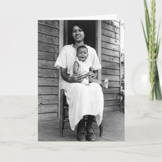 Cartão African American Mother and Child Card (Frente)