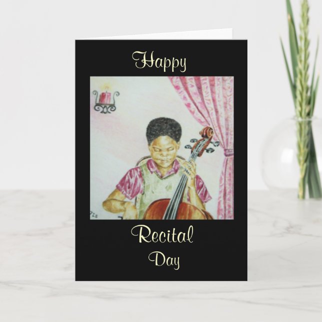 Cartão African American Recital Day Greeting Card (Frente)