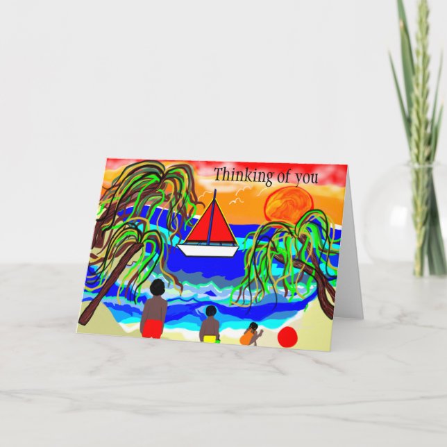 Cartão African American thinking of you (Frente)