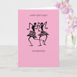Cartão African Art Incrível Celebration Dance Birthday